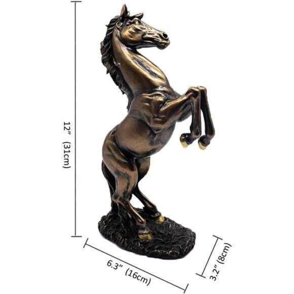 Standing Horse Resin Statue for Home Decor Animal Ornament Sculpture - Picture 7 of 8